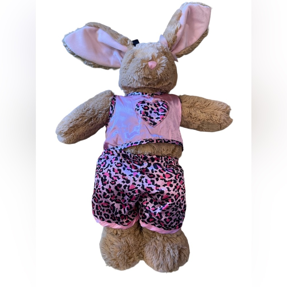Build a Bear Teddy Easter Bunny Plush Light Pink Happy Hugs Beige Lovey Toy BAB